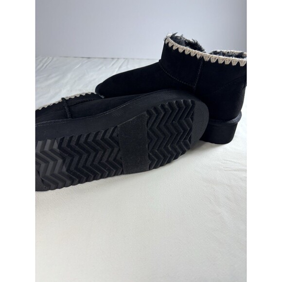 SODA Boots Suede Women's Round Toe Low Sole Sharper Lined Ankle Size 7 M black - Picture 5 of 6